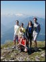 Na vrchole Losera (1 838m), vzadu Dachstein (2 995m) s adovcom