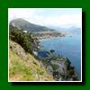 Visut� z�hrady Giardini del Fuenti, na terase nad morom a v pozad� Salerno